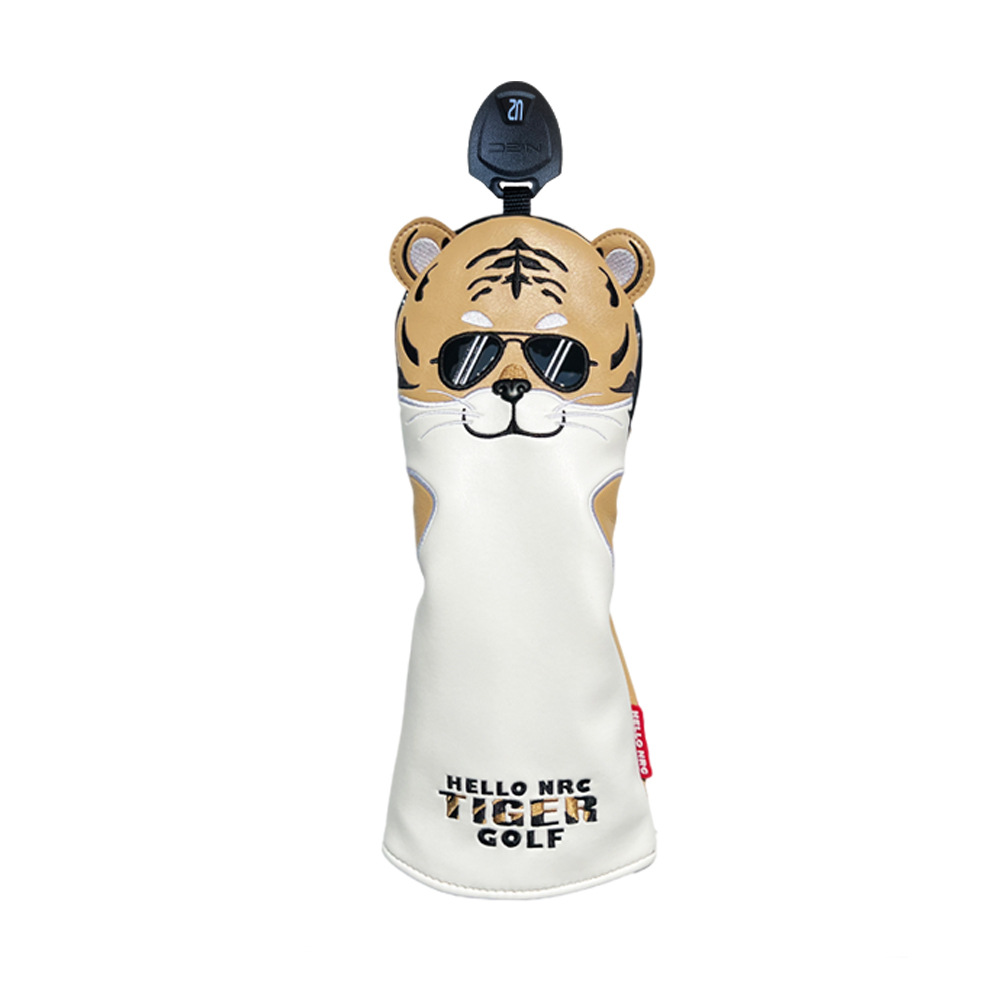 Fabricante DE LA NUEVA cubierta del Club de Golf cubierta de la barra de madera semicírculo barra recta cubierta Tigre dibujos animados lindo