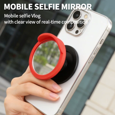 Magsafe Mobile Phone Selfie Mirror Magnetic Suction Cup Holder Suitable for iPhone Photo and Video Assistance Convex Mirror (Large field of view rear view auxiliary mirror)