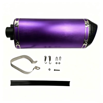 R3 modified triangular exhaust – Motorcycle exhaust pipe - purple
