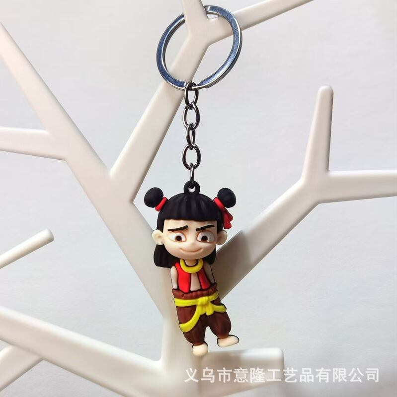 New Film Nezha, the Evil Child, Surrounding Series of Cartoon Keychains, Vibrating Schoolbags, and Luminous Tv Hangings