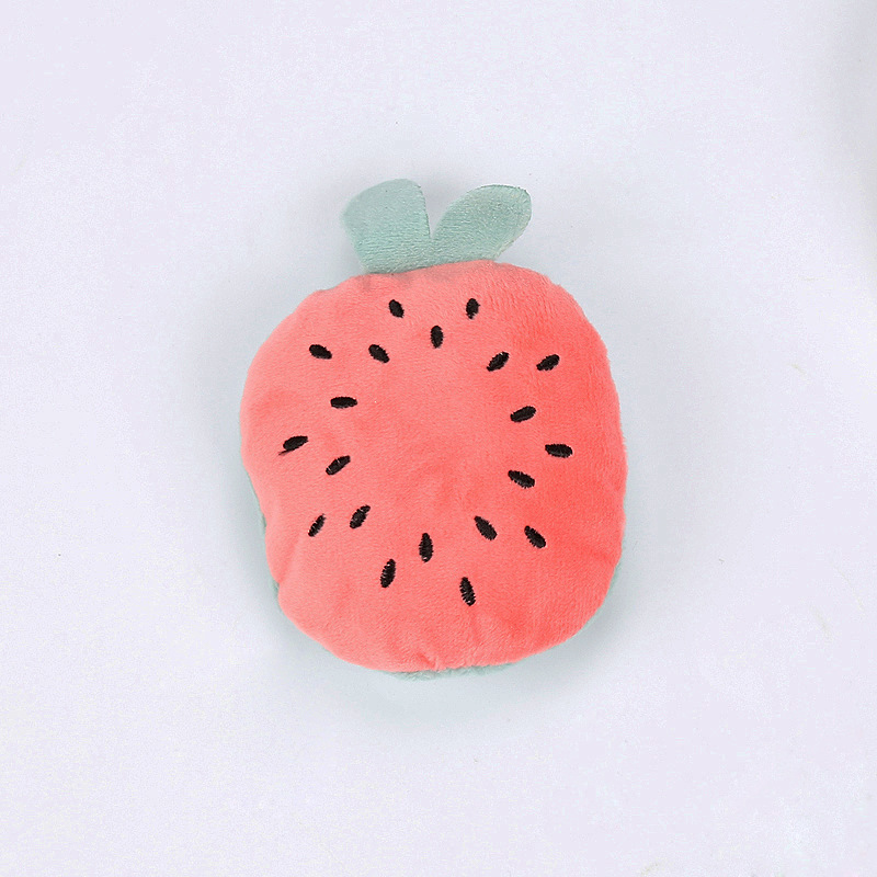 Productos para mascotas nuevos juguetes para gatos Teddy series de frutas de pelo dorado juguetes para gatos de peluche juguetes para perros