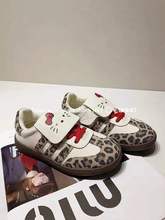 女童鞋子韩版中大童德训鞋春季新款小女孩kitty猫豹纹阿甘鞋板鞋