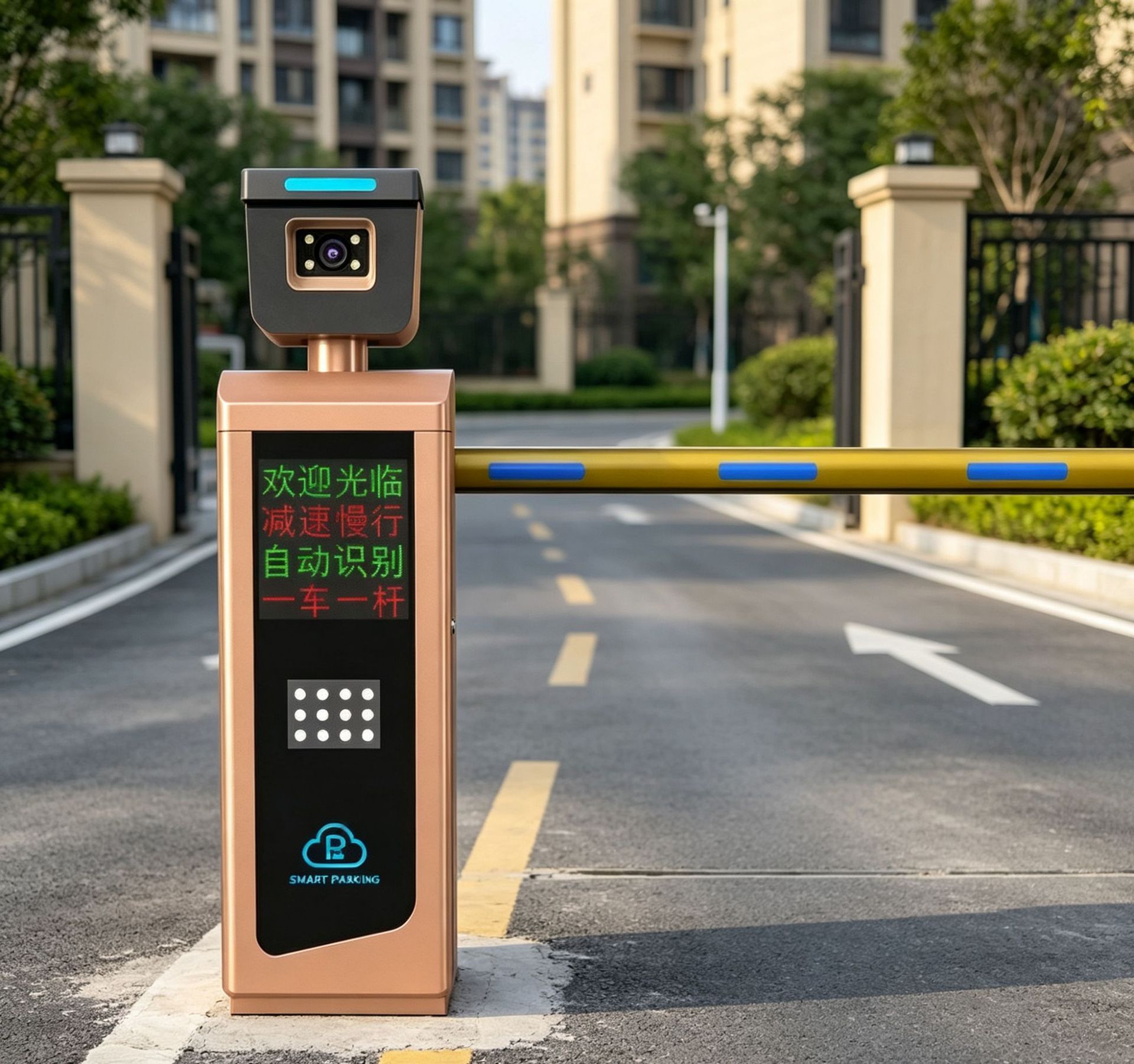 License Plate Recognition Gate Barrier, Vehicle Automatic Access Control System Source Manufacturer, Parking Lot Gate Barrier System