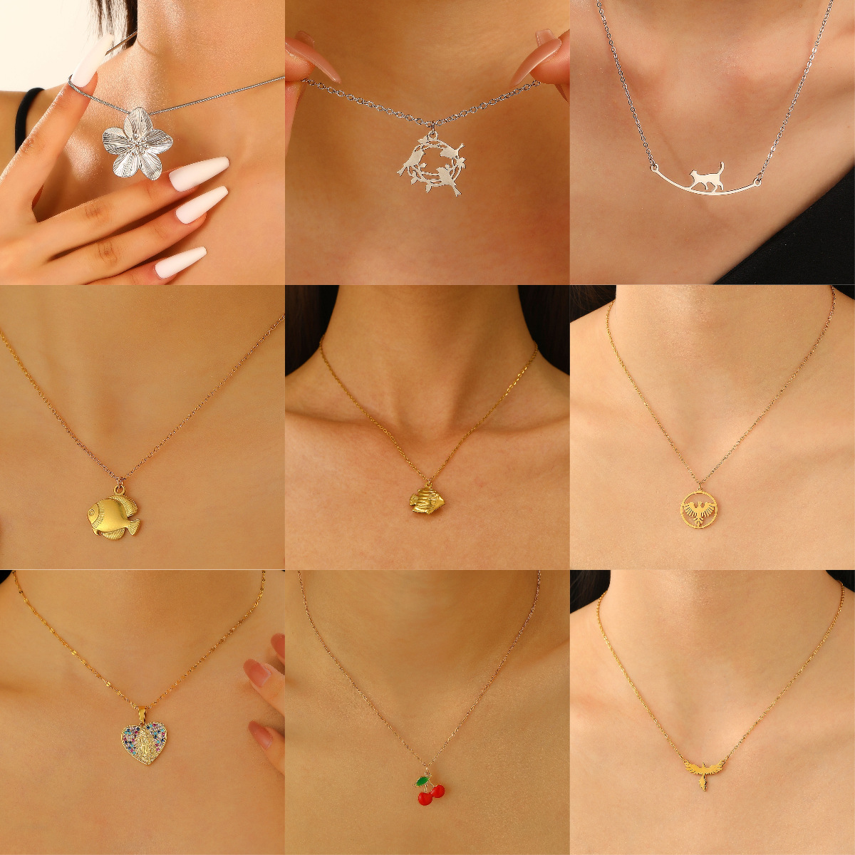 brand pendant drop-shaped stainless steel