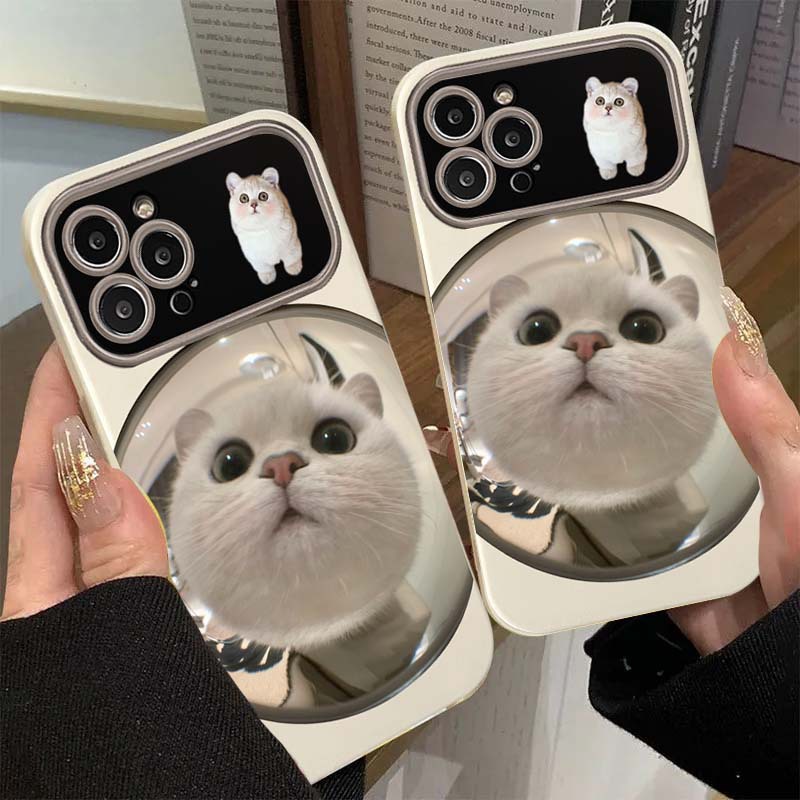 Cover telefono gatto carina per iphone 15 e iphone 14_voghion.com