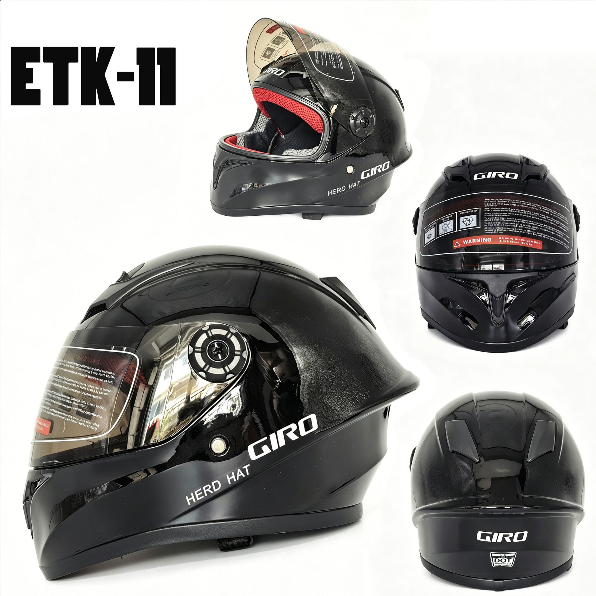Adult and Children's Motorcycle Helmets Dot Certified Electric Vehicle Bicycle Helmets Off-Road Helmets C Full-Face Motorcycle Helmets