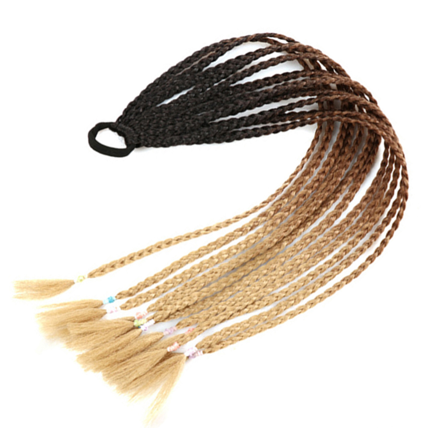 Inventario al por mayor colorido trenzas de tres hebras africanas trenzas sucias trenzas de caballo recogidas en stock Inventario