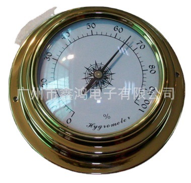 98MM湿度计铜壳湿度计双金属温湿度计非接触式渐湿度计