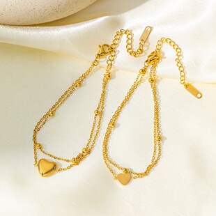 Cross-border wholesale multi-layer bracelet light luxury simple fashion love bracelet Amazon hot metal jewelry