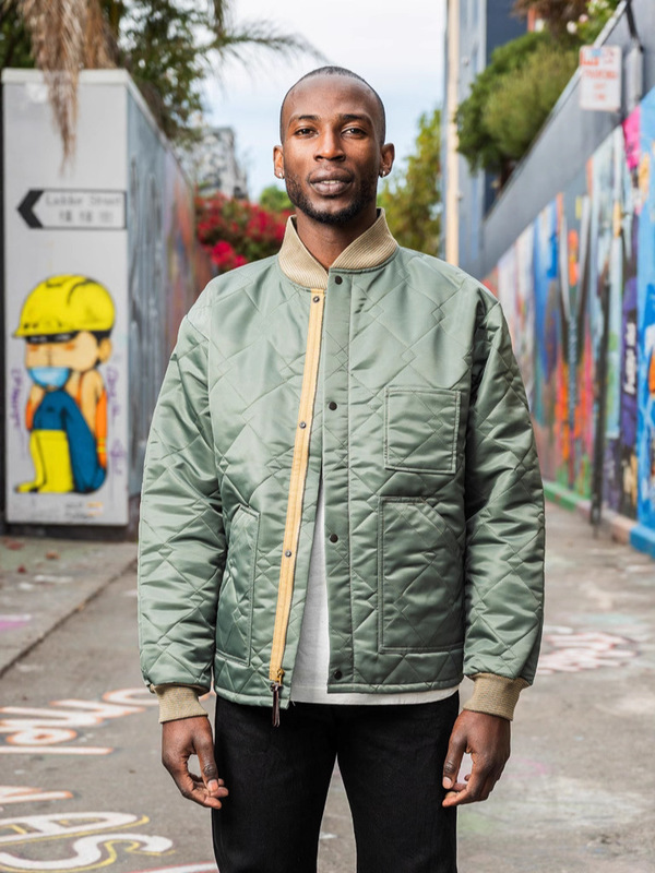 American Retro Pilot Jacket Men's Quilted Cotton Lining Army Green Baseball Collar Men's Jacket Jacket
