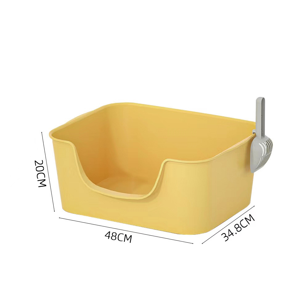 Inodoro para gatos anti-salpicaduras adición de gran tamaño abierto fabricantes de productos para mascotas venta directa al por mayor