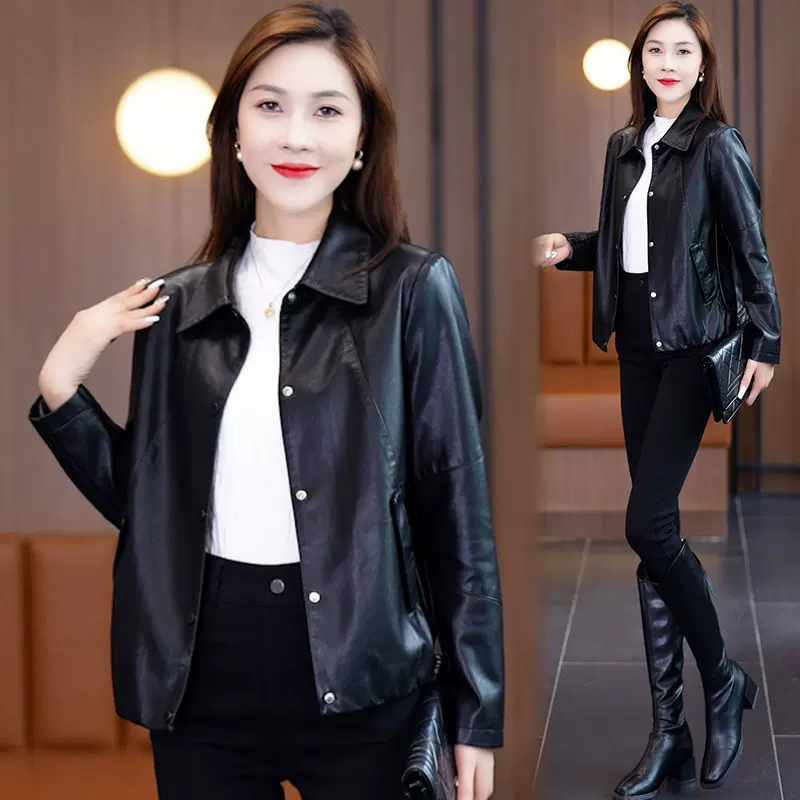 【清仓】真皮皮衣品牌撤柜海宁皮衣正品秋季新款春秋皮衣女显瘦百