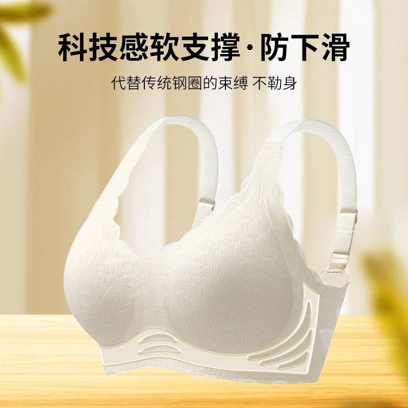 New Traceless Comfortable Underwear Women's Large Chest Small Gather-up Anti-sagging plus size Thin Bra -1 New Traceless Comfortable Underwear Women's Large Chest Small Gather-up Anti-sagging plus size Thin Bra -1