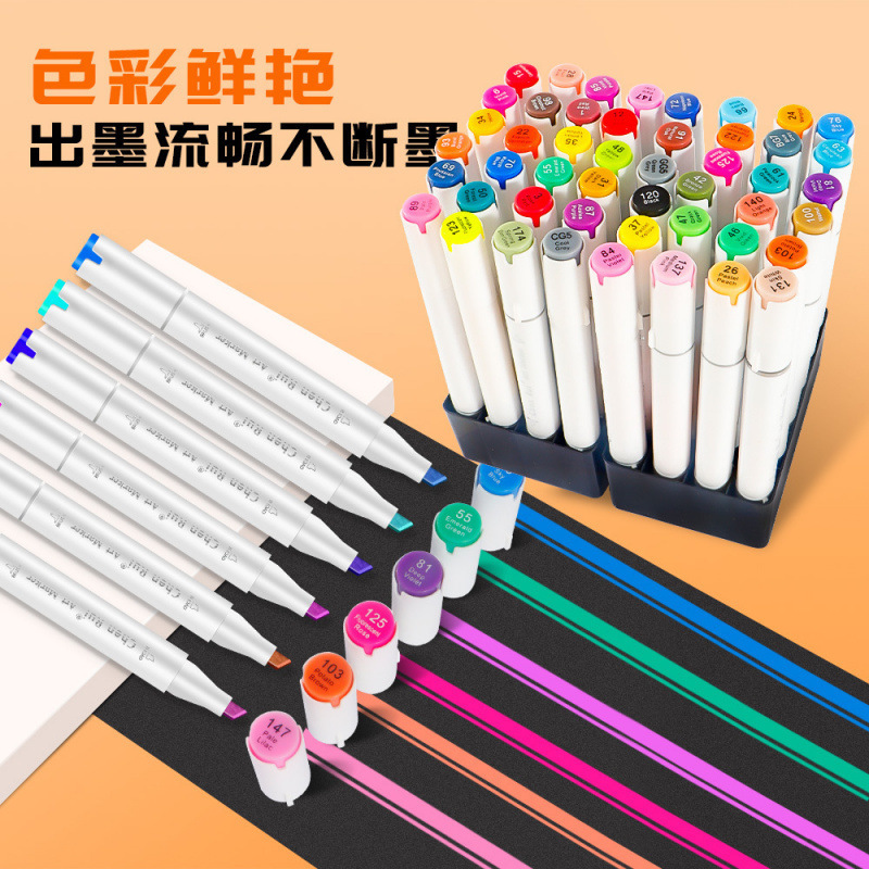48 color marcador pincel especial de arte dibujo de animación marcador pincel conjunto no es fácil de descolorar plegable color acuarela