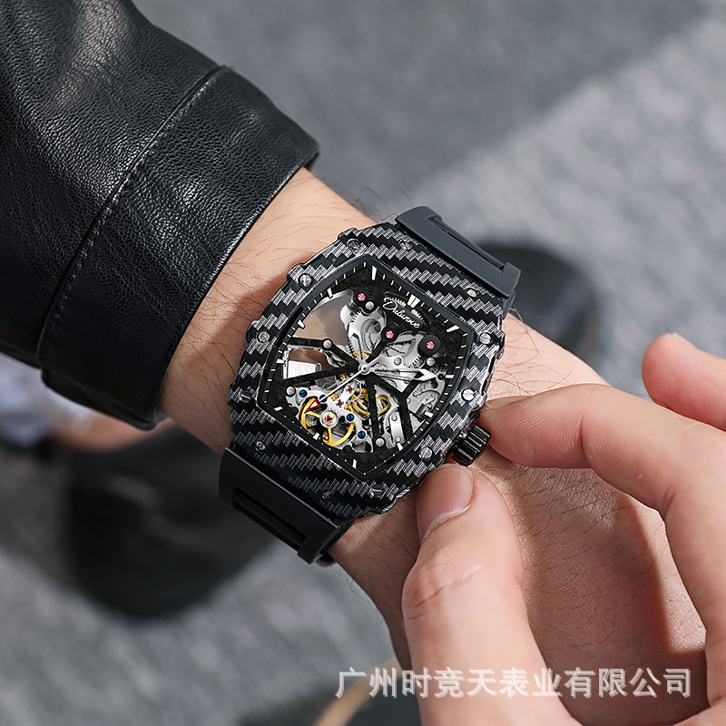 Marca Richard Desen reloj mecánico automático de gama alta TikTok fuente caliente entrega de una pieza impermeable reloj de hombre luminoso