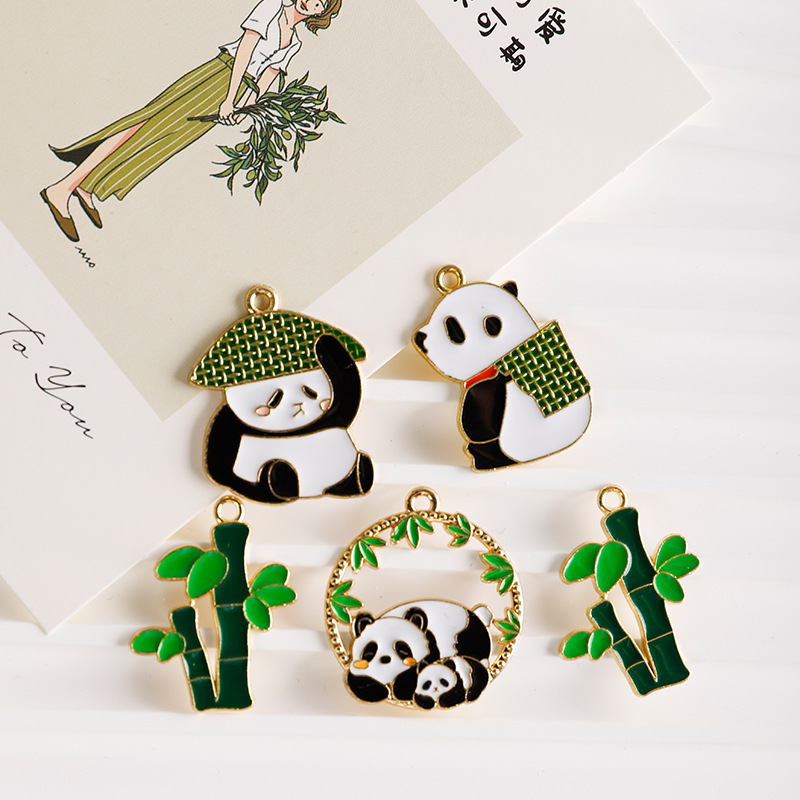 [2025 Dragon Boat Festival] Mini Zongzi Caqui Decoración con cuentas Panda Zongzi Campana Decoración con borla colgante image 3