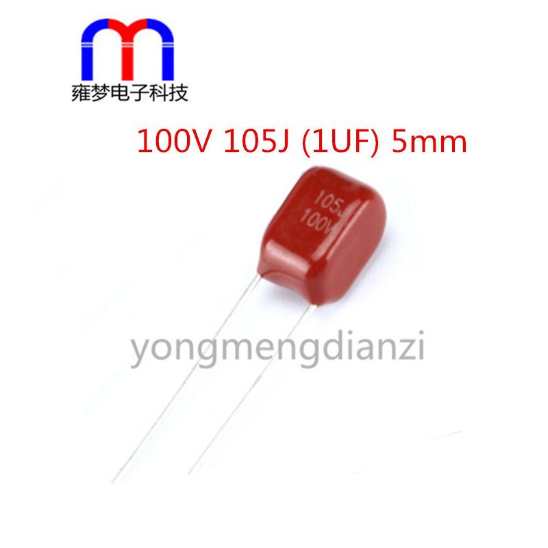 CBB电容 CL电容器 100V 105J 1UF 脚距5MM 全新正品 薄膜电容