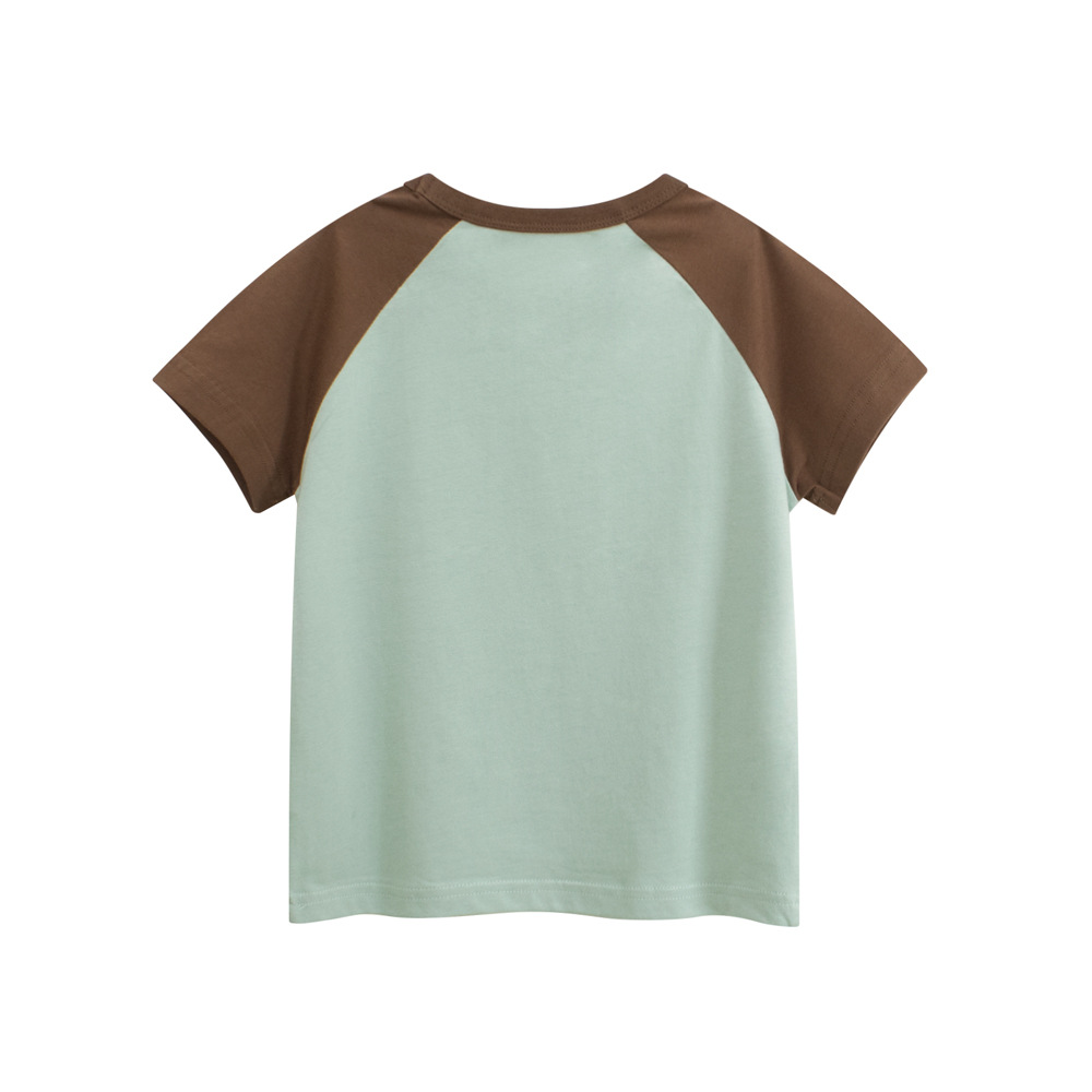 27kids verano ropa para niños coreanos nuevas letras para hombres camiseta de manga corta ropa para niños ropa para bebés