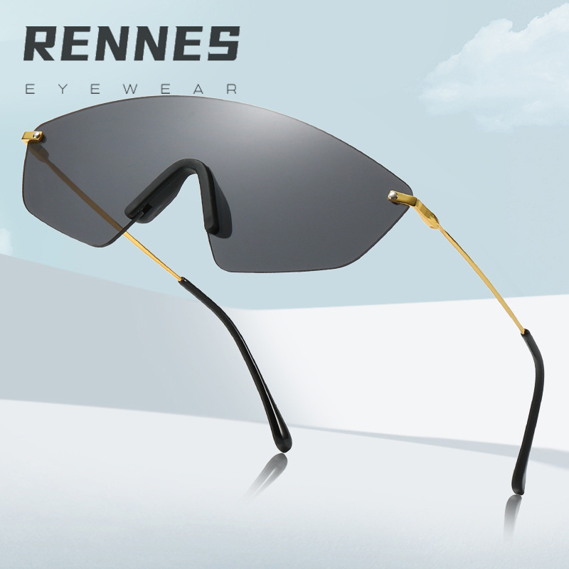 2022 europeo y americano de una sola pieza gafas de sol PC lente ins estilo original diseño personalizado gafas de sol 30083