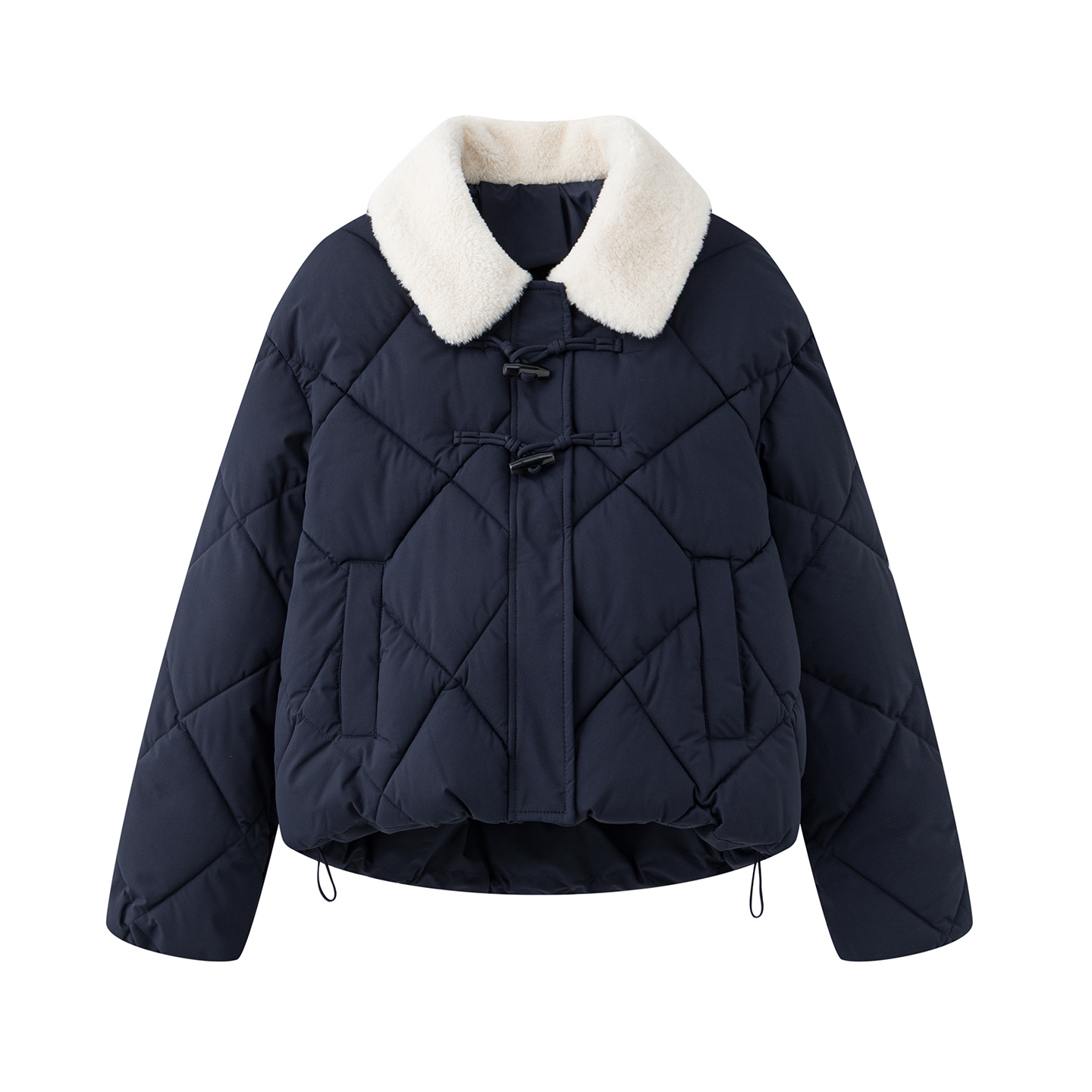Cordero empalmado ropa de algodón de invierno femenino 2025 nuevo retrógrado hombre pequeño suelto y grueso chaqueta de pan image 5