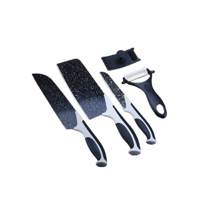 Juego de cuchillos de cocina al por mayor, juego de cuchillos de cinco piezas, cuchillo de cocina, tijeras, juego de función de cepillado
