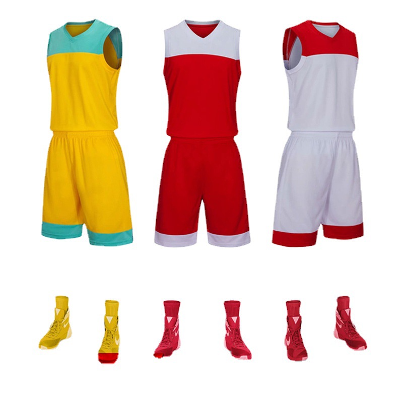 Printed basketball uniforms suit male and female college students competition training basketball jerseys children's sports vest group purchase printing number
