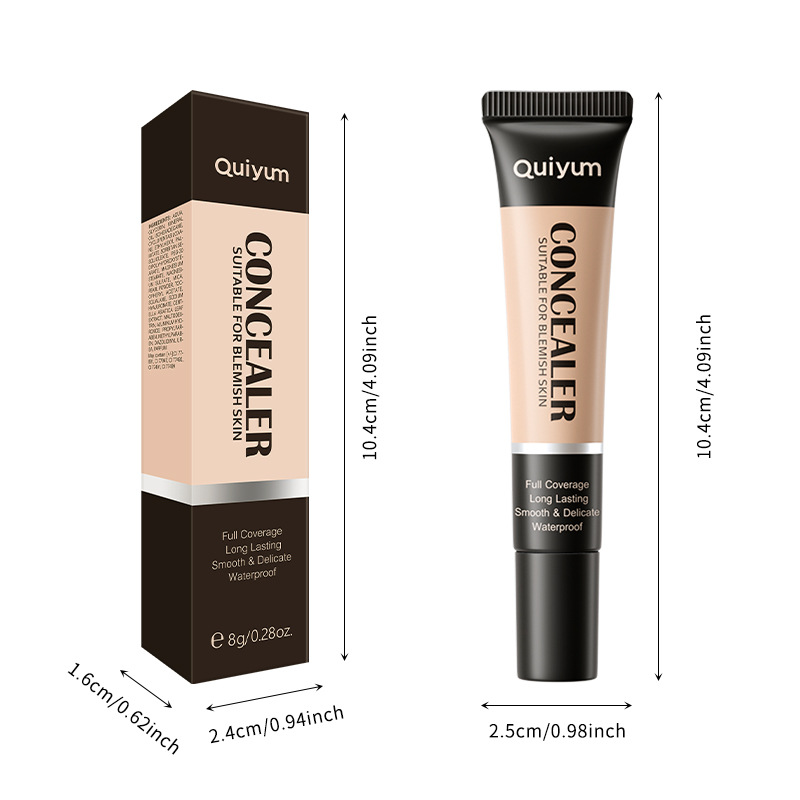 Cross-border QUIYUM Three-color Concealer 8g for contouring, covering blemishes and enhancing skin tone. Factory in stock for wholesale undefined