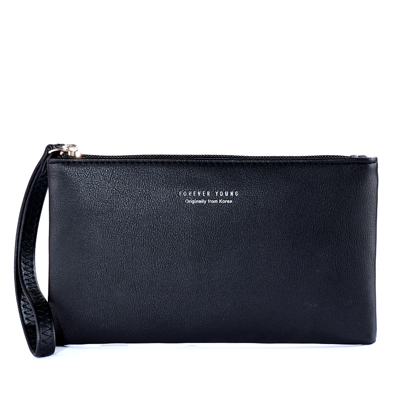 Fábrica al por mayor nuevo estilo de las mujeres largo simple moda monedero bolso del teléfono móvil bolso de las mujeres Cartera de entrega de una sola pieza de las mujeres