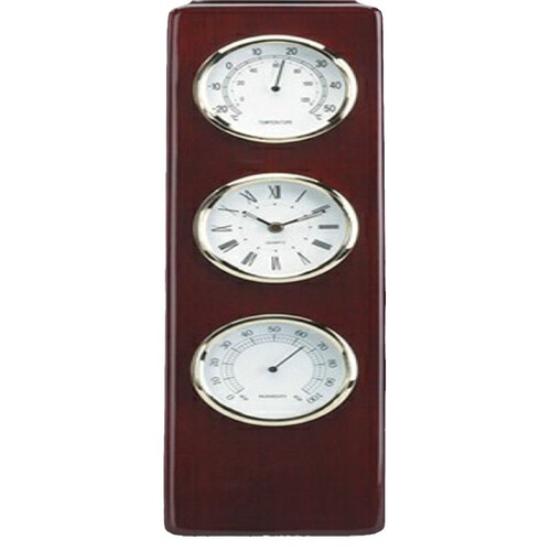 Temperature, Humidity, and Barometer 3-in-1 Function Wooden Stand Wall-mounted Home Weather Station Cultural Palace