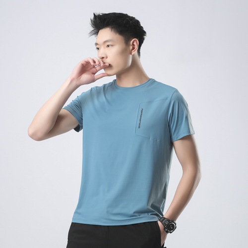 Ice-Feel Ice-Silk Quick-Dry Women's Short Sleeve T-Shirt Summer Sports Casual Breathable Thin Men's Round Neck Running Fitness Top