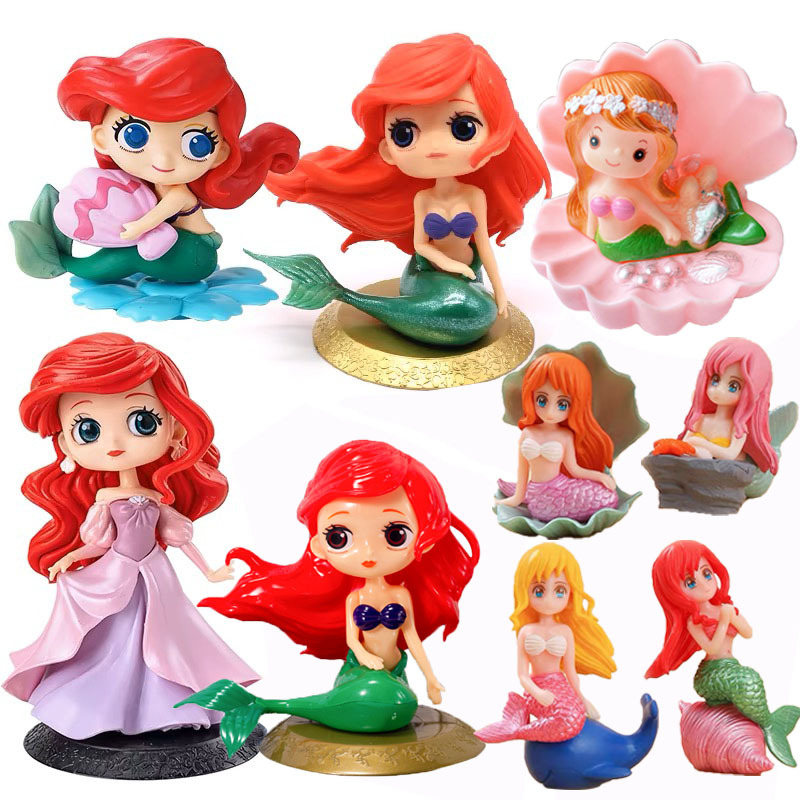 Popular mermaid princess cake decoration, ocean theme, children's girl fairy birthday baking dessert table