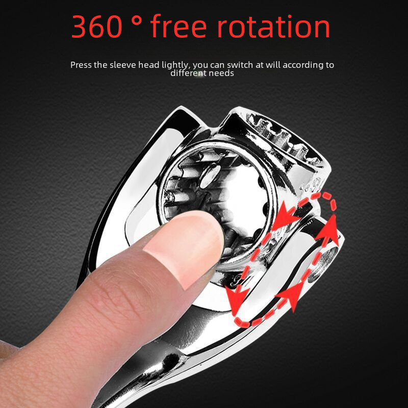 Factory Wholesale Multi-function Swivel 52-in-1 Combination Wrench Set, 360-degree Rotating Multi-end Wrench