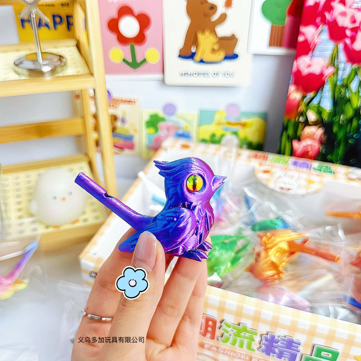 B3D silbato de pájaro impreso flauta de pájaro juguete para niños Silbato de pájaro realista modelo de entrenamiento de pájaro se puede agregar silbato de agua al por mayor