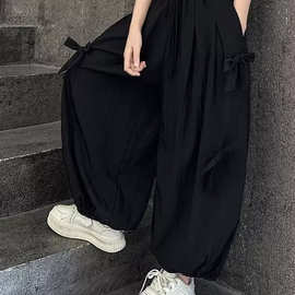 女童裤子夏季超薄款洋气防晒宽松灯笼裤粉色夏天凉感裤儿童防蚊裤