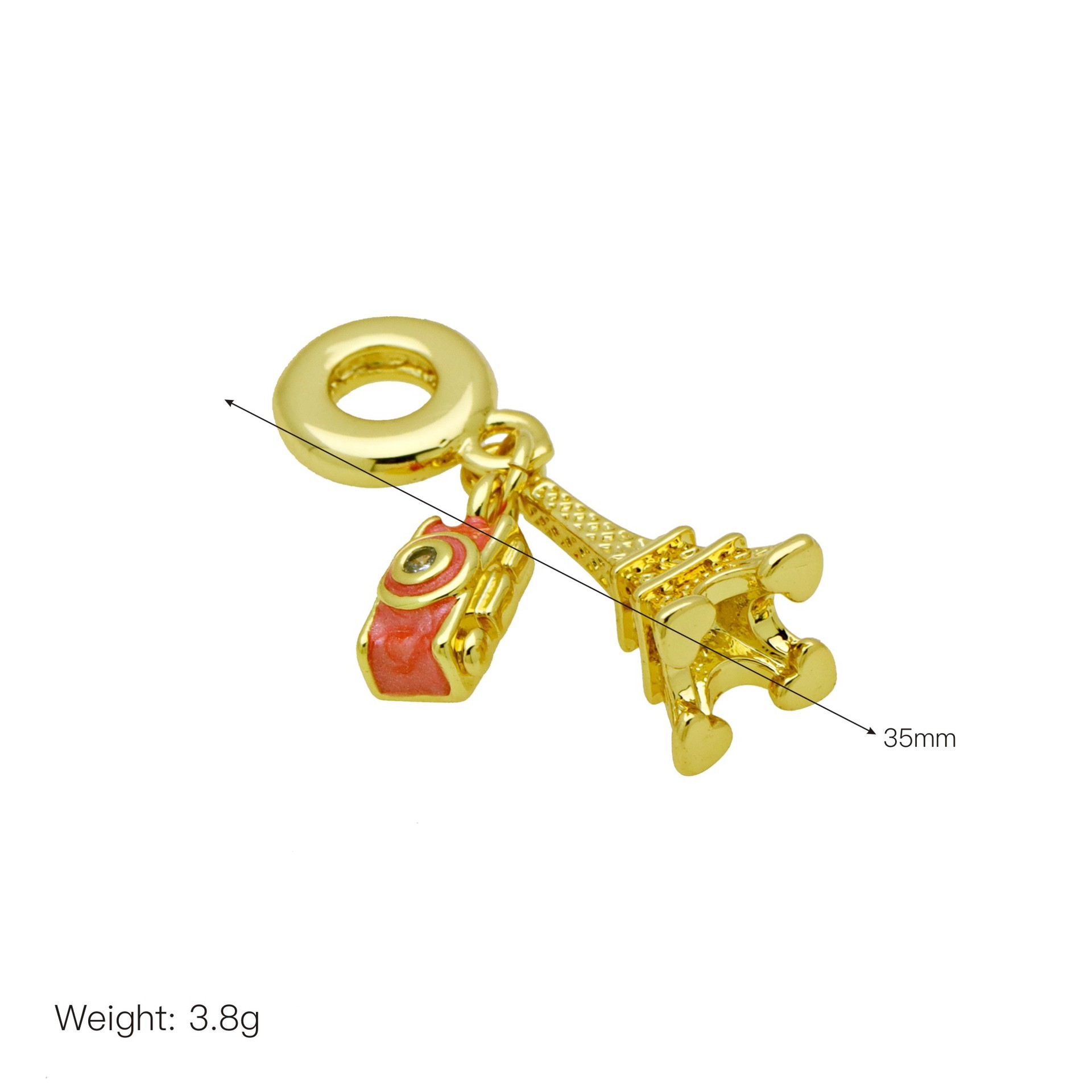 5g Weight Ion Plating (IP) Gold Plating Process Pendant Jewelry Making Type 27MM, 31mm, 32mm Jewelry Making Size 18K Gold Plated Plating Material Zircon Inlay Material DIY Jewelry Accessories Classification 1 Piece Quantity Copper Material Four Leaf Clover, Tower, Letter Pattern Enamel, Inlay Design Casual, Simple Style Style 1 Piece 27MM 31mm 32mm Copper Zircon 18K Gold Plated Four Leaf Clover Tower Letter Pendant 13