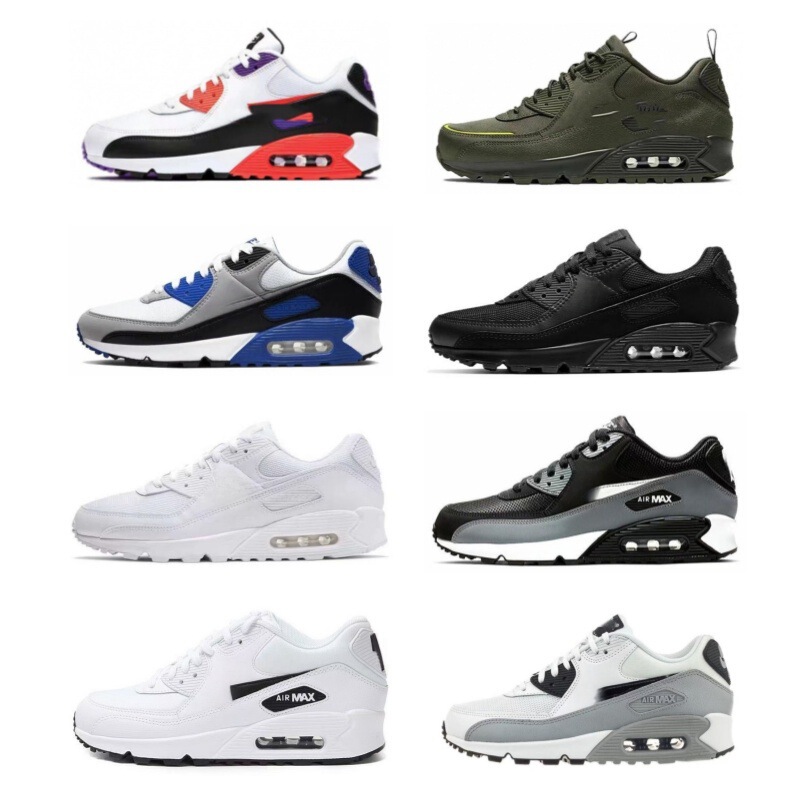 Foreign Trade Cross-Border Max 90 Air-Cushioned Running Shoes for Men, Retro Breathable Shock-Absorbing Casual Sports Shoes for Women, Wear-Resistant Running Shoes