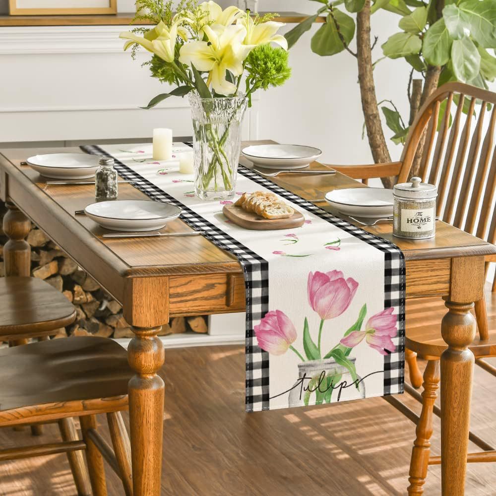 90g Weight Tablecloths Home Textiles & Decor Type Linen Material Letter, Fruit, Flower Pattern Simple Style Style Simple Style Letter Fruit Flower Linen Tablecloths 13