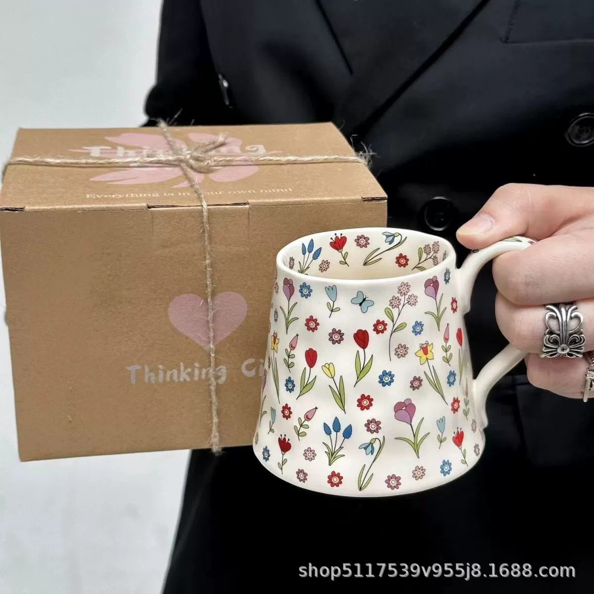 Кружка Mug, премиальная легкая керамическая чашка cartoon с большой емкостью, 400/600 мл, опция подарочной коробки