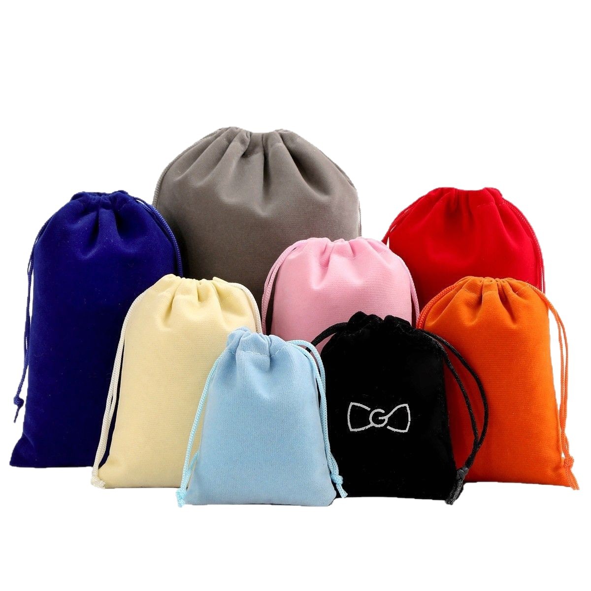 Bolsillo con cordón de franela, bolso de franela de joyería con cordón, bolso de tela de joyería de terciopelo, bolso de franela Lisi, bolso de almacenamiento de franela