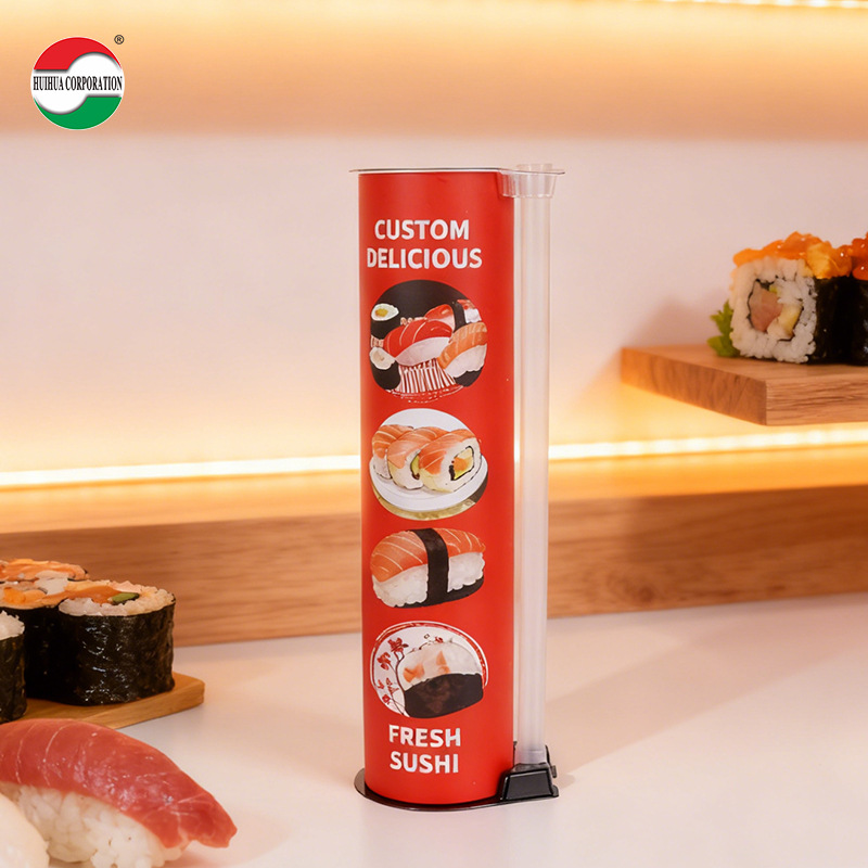 Fábrica de stock tubular de sushi con tubo de salsa 52mm de calibre de sushi envases de papel de grado alimenticio para llevar sushi image 9