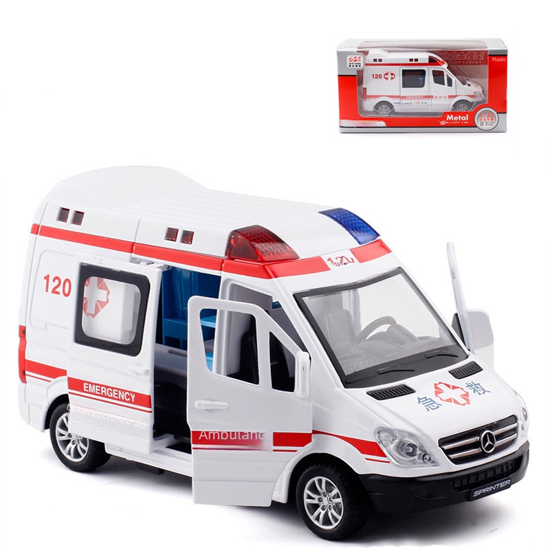 (Jacketed) Jia Ye 1:32 Ambulance Fire Rescue Special Police Bread Truck Alloy Car Model Sound and Light Flying Car 32463 