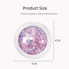 網紅妖精之瞳美甲亮片2020新款漸變閃粉大小混光療水晶延長甲飾品