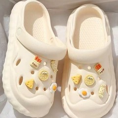 洞洞鞋女踩屎感夏季轻便外穿diy厚底可爱居家pvc防滑批发拖鞋女