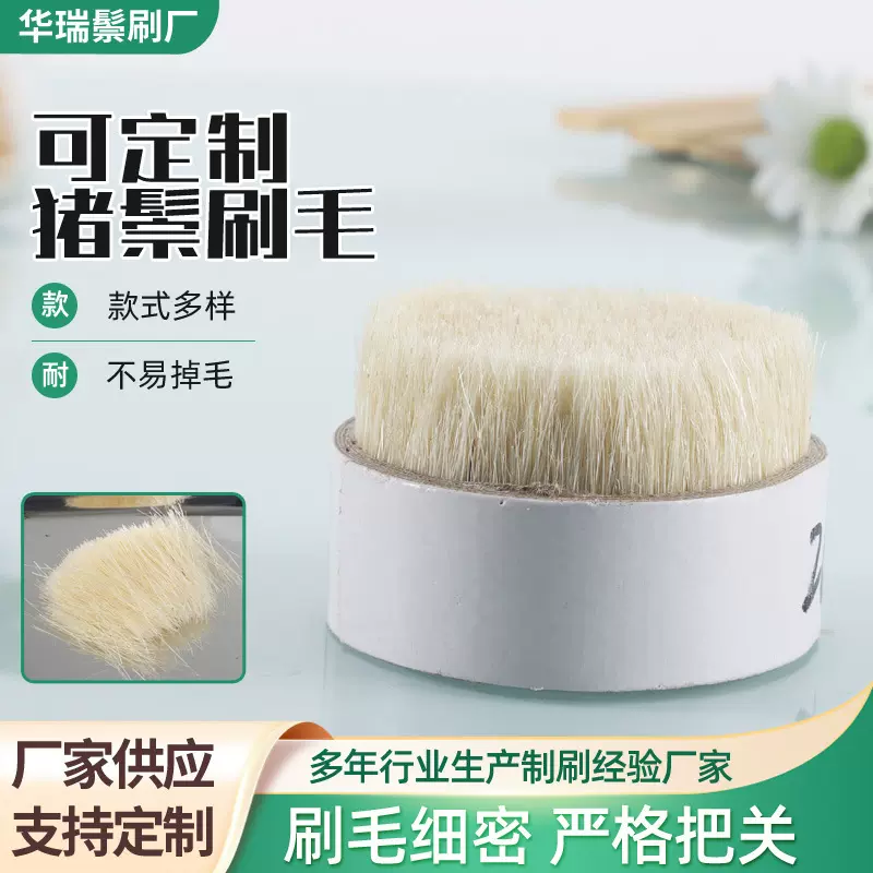 供应26mm猪鬃毛工业刷子用毛及发梳原料漂白动物猪毛批发精梳