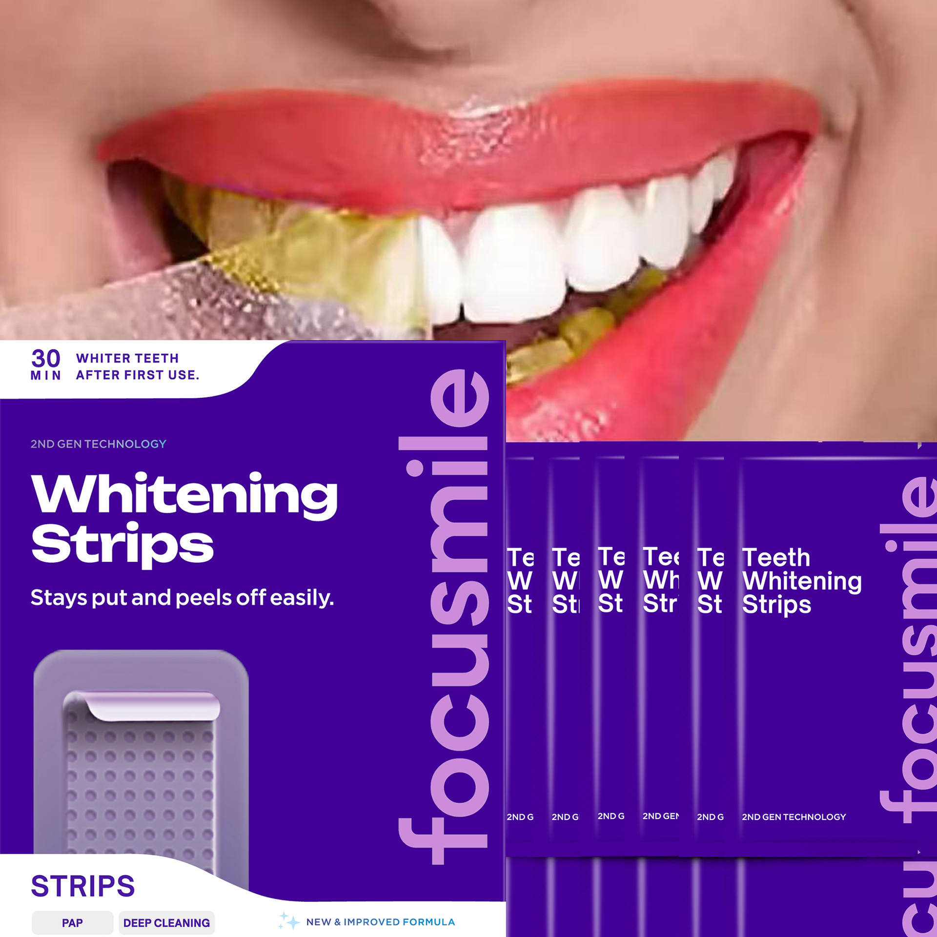 Focusmile púrpura pasta de dientes ventas transfronterizas v34 color blanqueador pasta de dientes