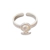 One size small design ring from pearl, advanced accessory, on index finger, light luxury style, high-quality style, bright catchy style