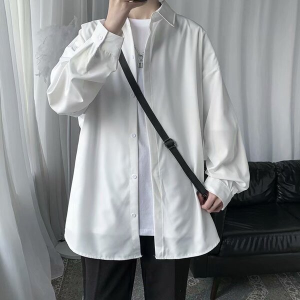 Autumn trend men's universal shirt for leisure for students