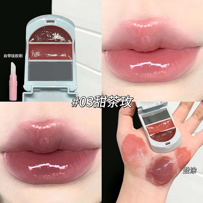 CAPPUVINI Touch Screen Honey Solid Lips Water Light Moisturizing Lips Clear False Natural Otoño Invierno Esmalte labial image 9