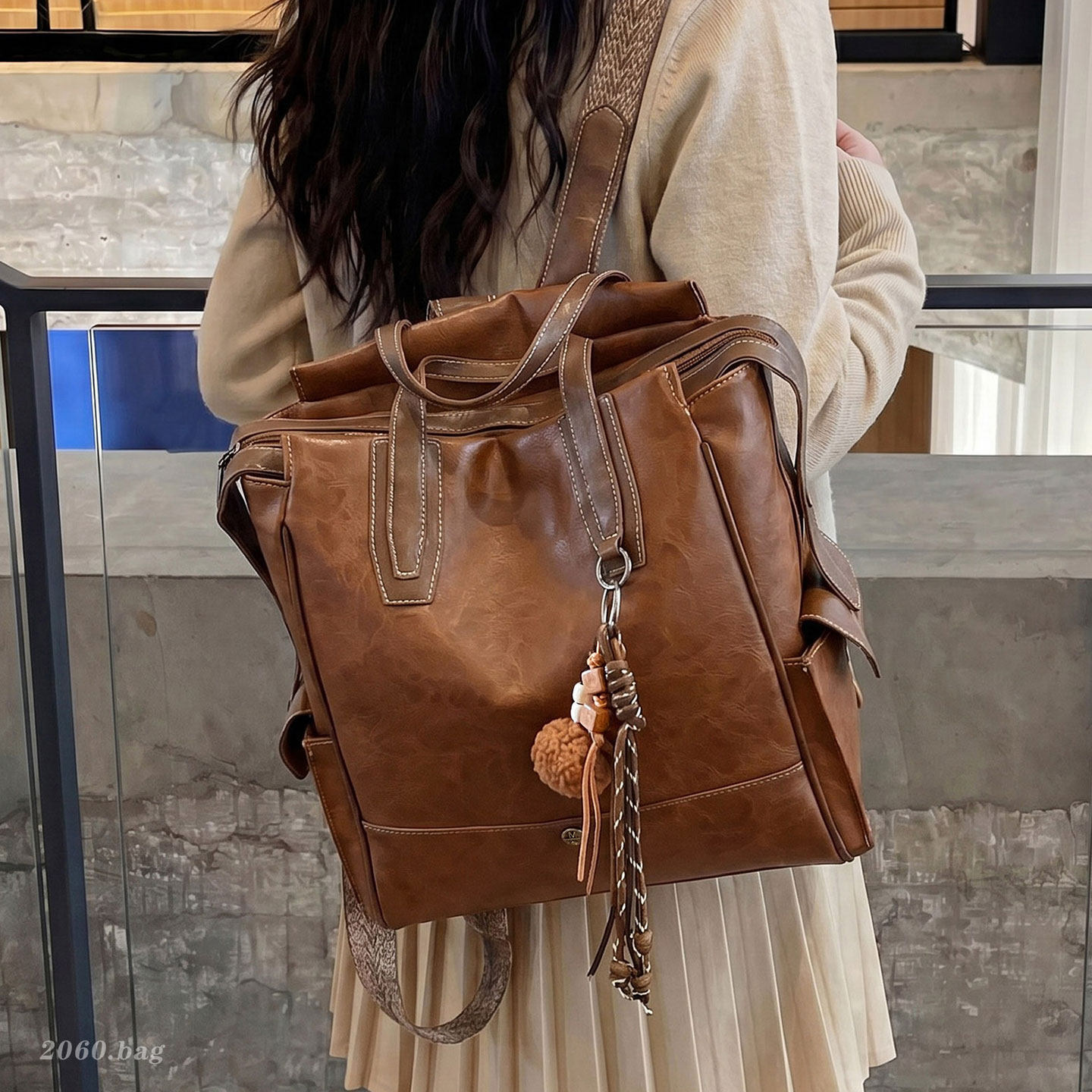 Colegio mochila coreana de gran capacidad 2026 sensación diaria de viaje retro mochila de estilo nuevo estilo mujer