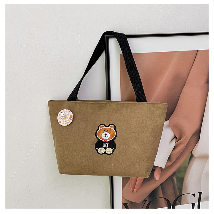 Nuevo bolso de mano para mujeres que van al trabajo y a la escuela, bolso de almacenamiento de almuerzo para viajar, bolsa de lona de gran capacidad